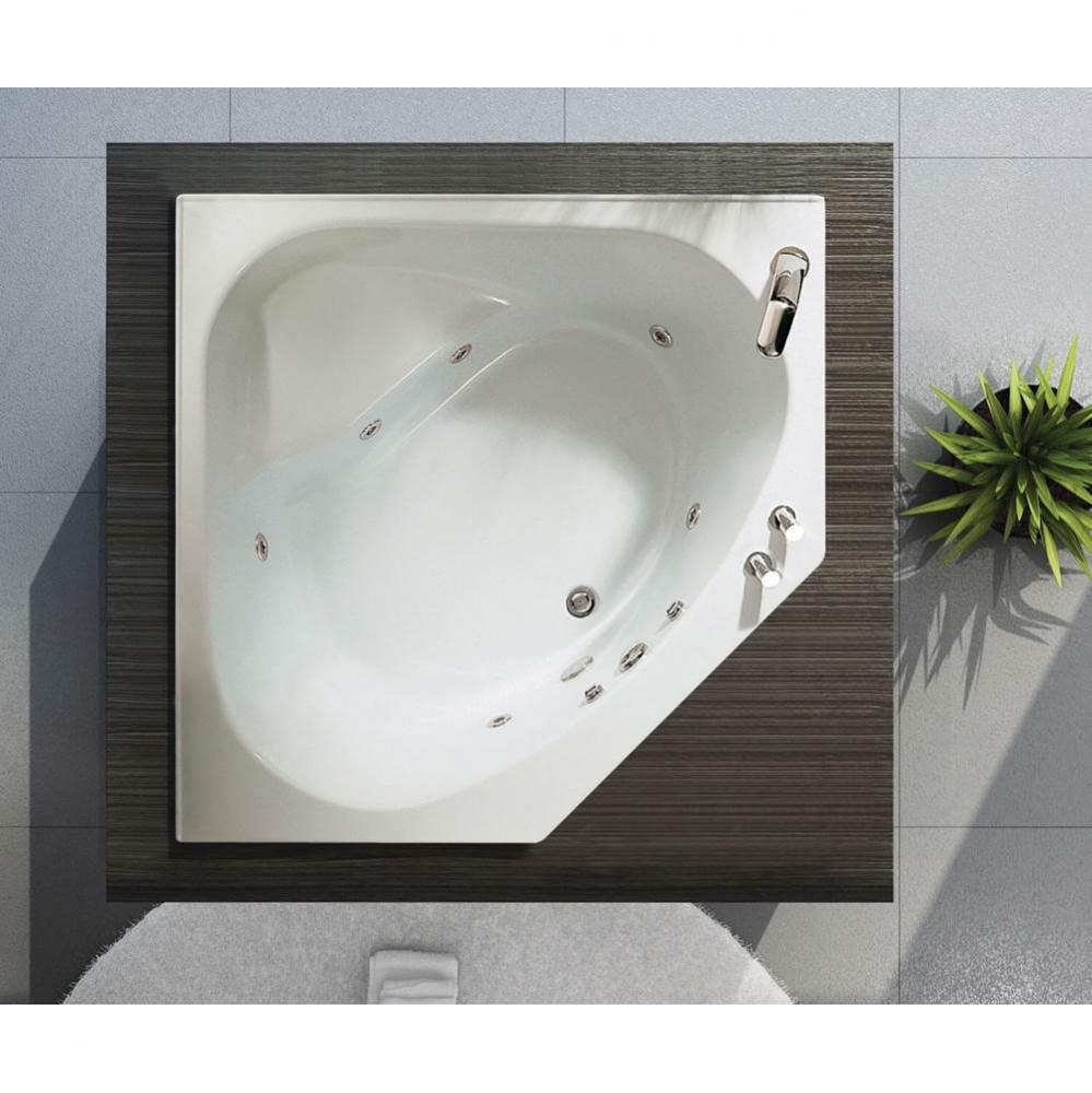 Tandem II 6060 Acrylic Corner Center Drain Bathtub in White