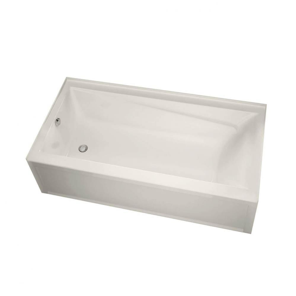 Exhibit 6036 IFS AFR Acrylic Alcove Right-Hand Drain Whirlpool Bathtub in Biscuit