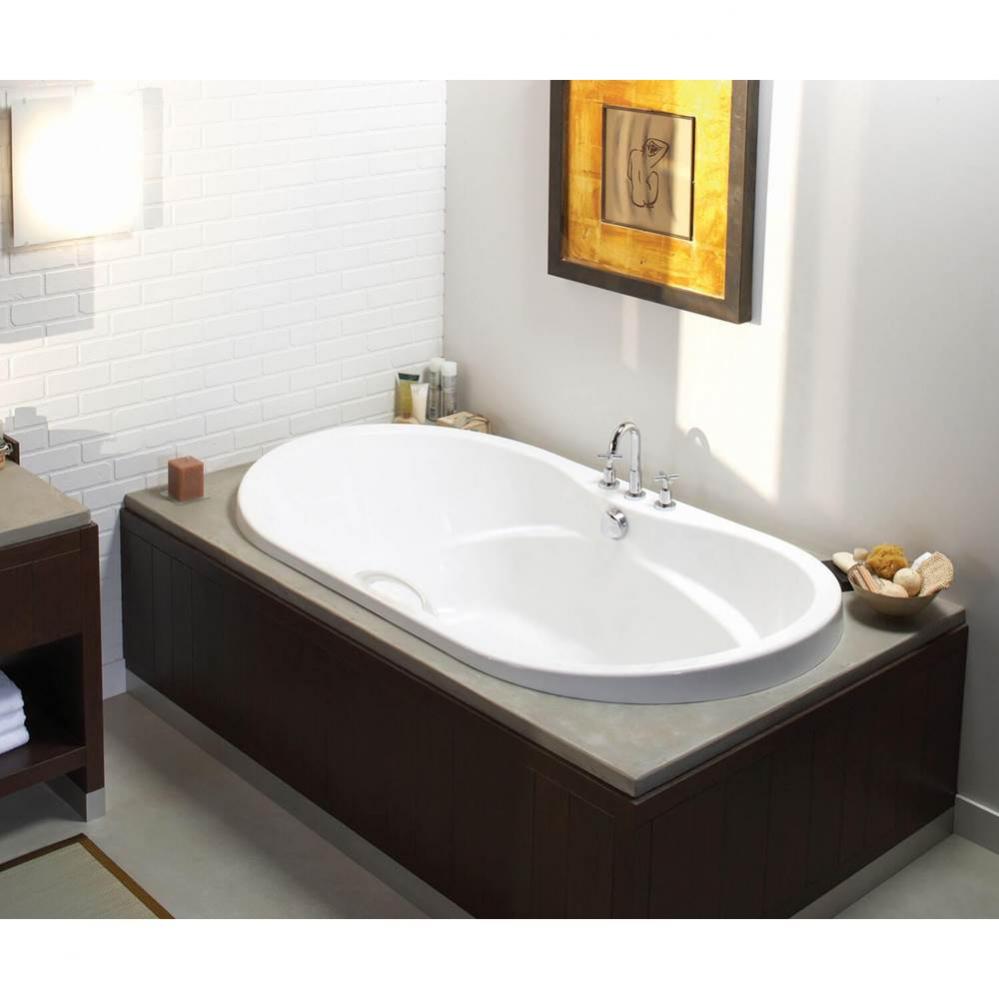 Living 6642 Acrylic Drop-in Center Drain Hydromax Bathtub in White