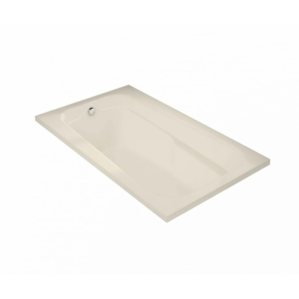 Tempest 60 x 36 Acrylic Alcove End Drain Combined Whirlpool &amp; Aeroeffect Bathtub in Bone