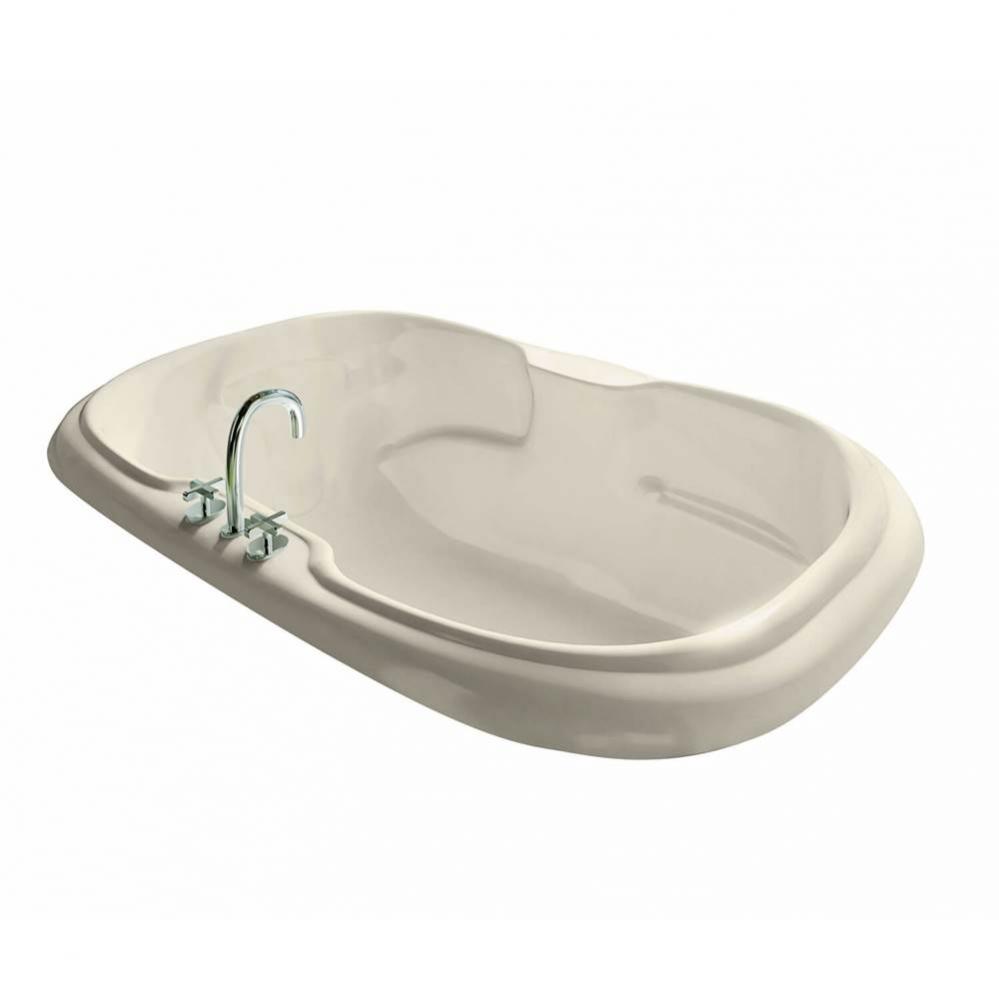 Calla 59.75 in. x 41.5 in. Drop-in Bathtub with Aerofeel System Center Drain in Bone