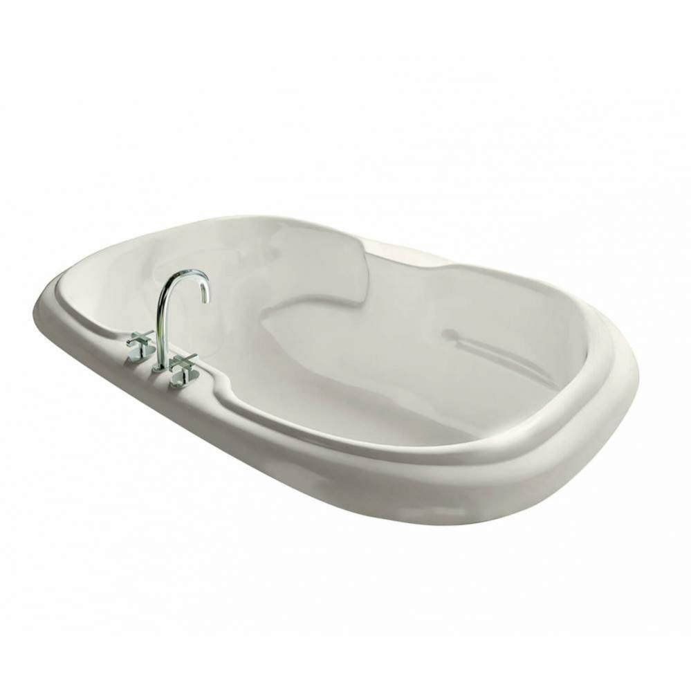 Calla 71.5 in. x 41.75 in. Drop-in Bathtub with Center Drain in Biscuit