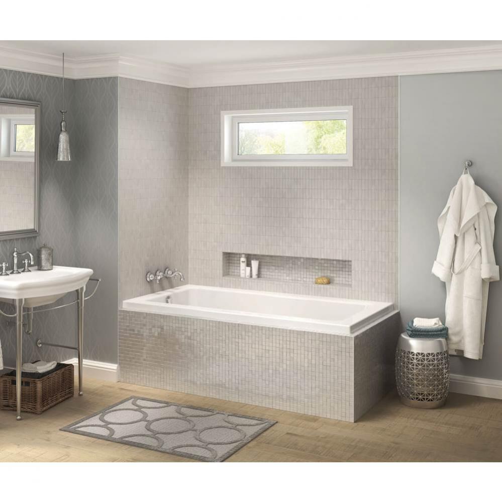 Pose 7242 IF Acrylic Corner Left Left-Hand Drain Combined Whirlpool &amp; Aeroeffect Bathtub in Wh