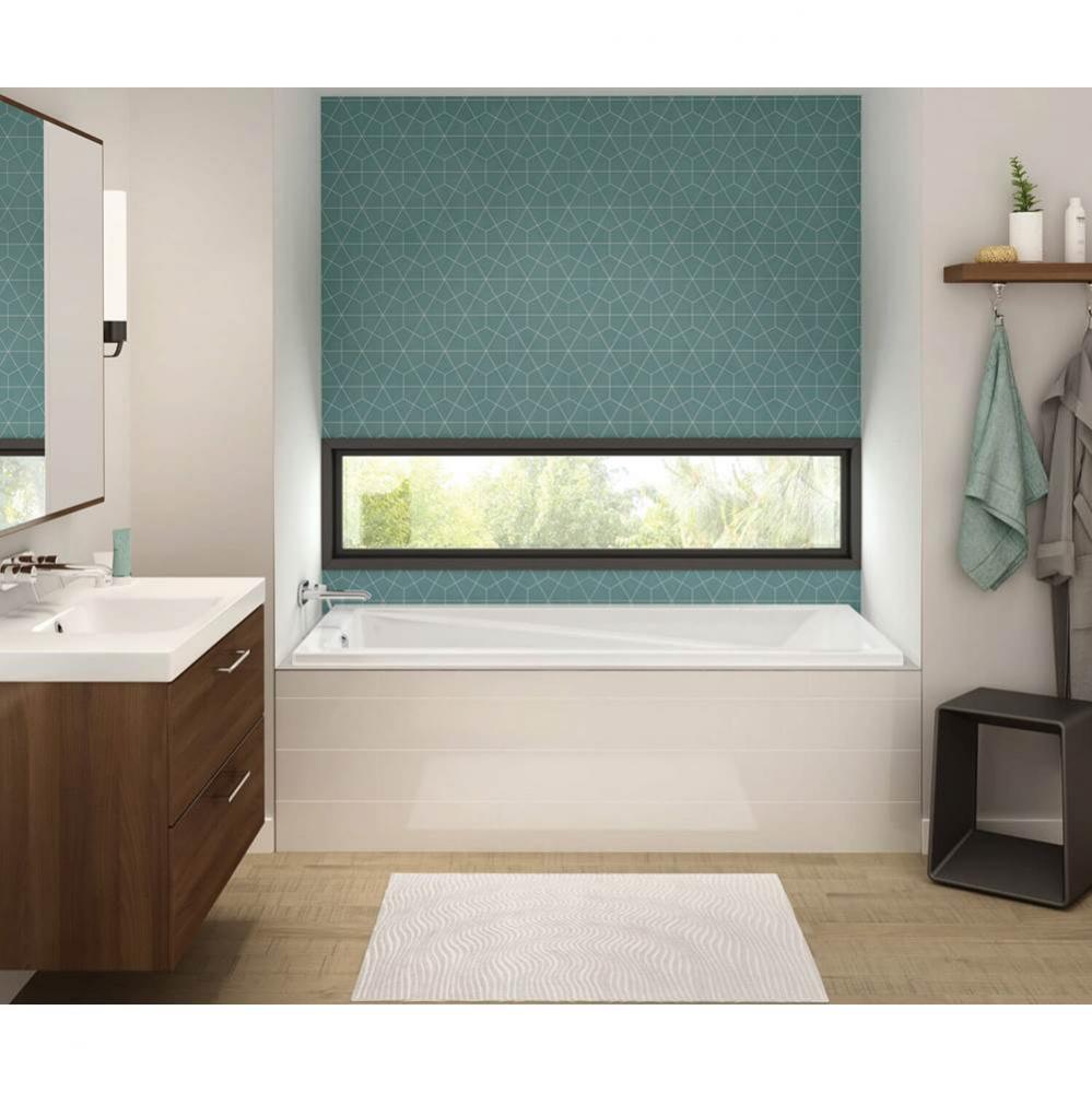 Exhibit 6042 Acrylic Drop-in End Drain Combined Whirlpool &amp; Aeroeffect Bathtub in White