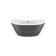 Maax 106192-000-002-126 - Delsia 6032 AcrylX Freestanding Center Drain Bathtub in White with Thundey Grey Skirt