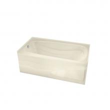 Maax 102202-003-004-001 - Tenderness 6036 Acrylic Alcove Left-Hand Drain Whirlpool Bathtub in Bone