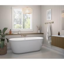 Maax 107520-000-002-000 - Golan 6429 AcrylX Freestanding Center Drain Bathtub in White with White Skirt