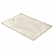 Maax 100027-097-004 - Temple 60 x 41 Acrylic Alcove End Drain Combined Whirlpool & Aeroeffect Bathtub in Bone