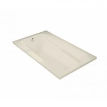 Maax 100103-097-004 - Tempest 60 x 36 Acrylic Alcove End Drain Combined Whirlpool & Aeroeffect Bathtub in Bone