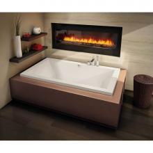 Maax 102785-000-001 - Aiiki 72 in. x 42 in. Drop-in Bathtub with Center Drain in White