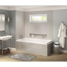 Maax 106214-L-097-001 - Pose 7242 IF Acrylic Corner Left Left-Hand Drain Combined Whirlpool & Aeroeffect Bathtub in Wh