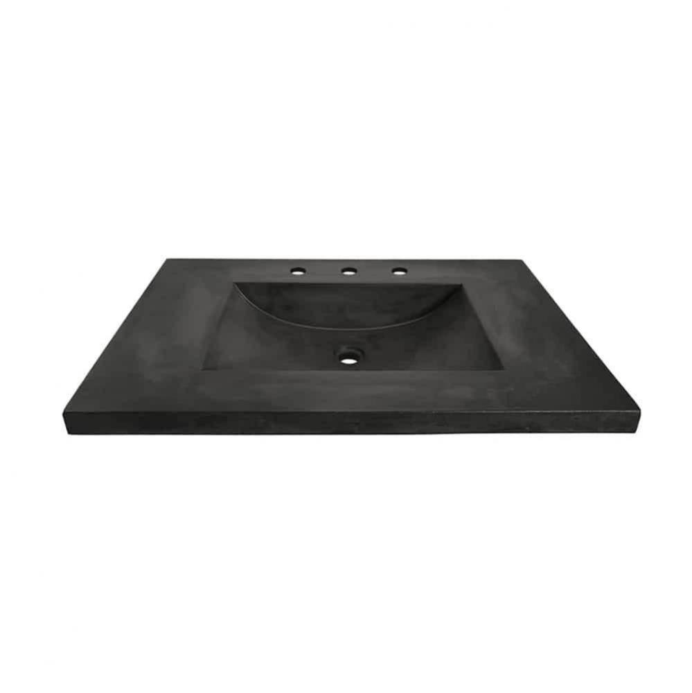 30&apos;&apos; Palomar Vanity Top with Integral Bathroom Sink in Slate-Single faucet hole