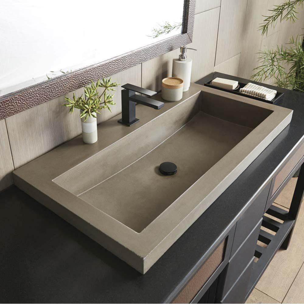 Trough 3619 Bathroom Sink in Earth