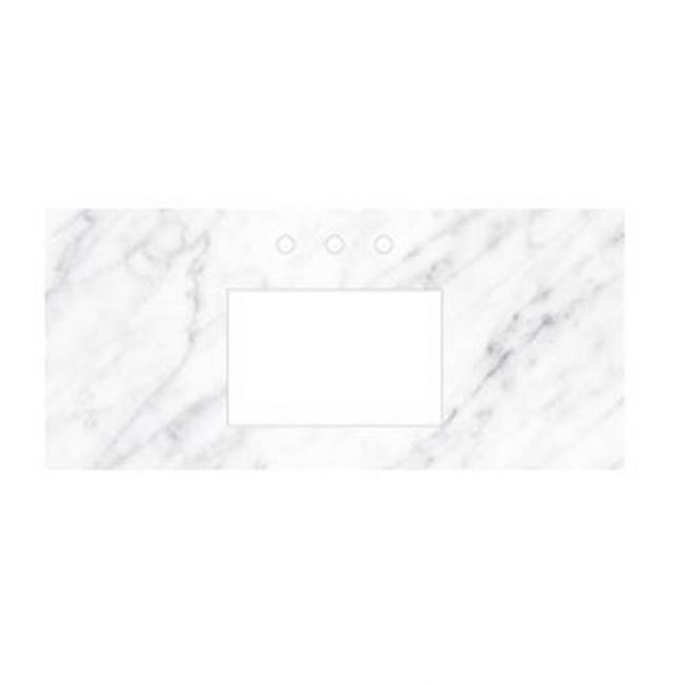 36&apos;&apos; Carrara Vanity Top - Rectangle with 8&apos;&apos; Widespread Cutout