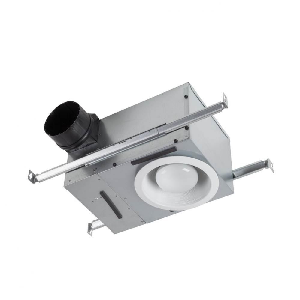 Broan 50-80 Selectable CFM Recessed Bathroom Exhaust Fan w/ Light