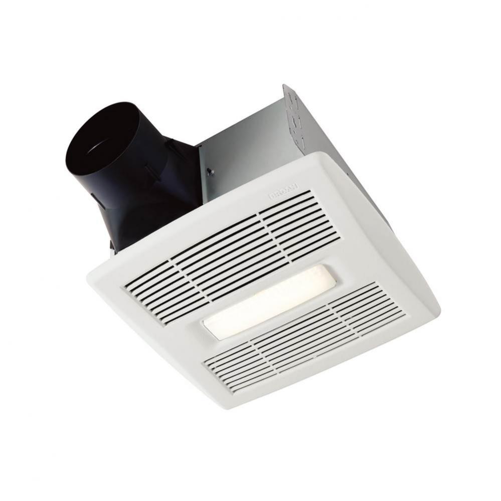 Flex Series 110 CFM Ceiling Roomside Installation Bathroom Exhaust Fan with Light, ENERGY STAR*