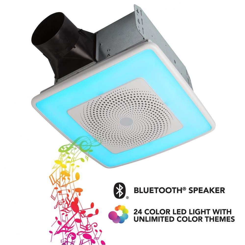 NuTone&#xae; 110 CFM, 1.5 Sones ChromaComfort™ w/ Sensonic™ Bluetooth&#xae; Speaker