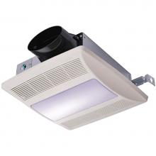 Broan Nutone LP510RSL - Lo-Profile 50/80/100 Selectable CFM Bathroom Exhaust Fan w/ Humidity Sensor and Light, ENERGY STAR