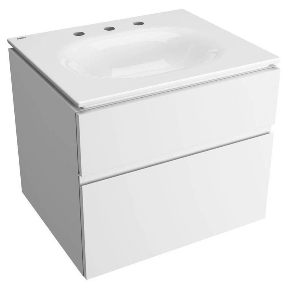 Studio&#xae; S 24-Inch Vitreous China Vanity Sink Top 8-Inch Centers