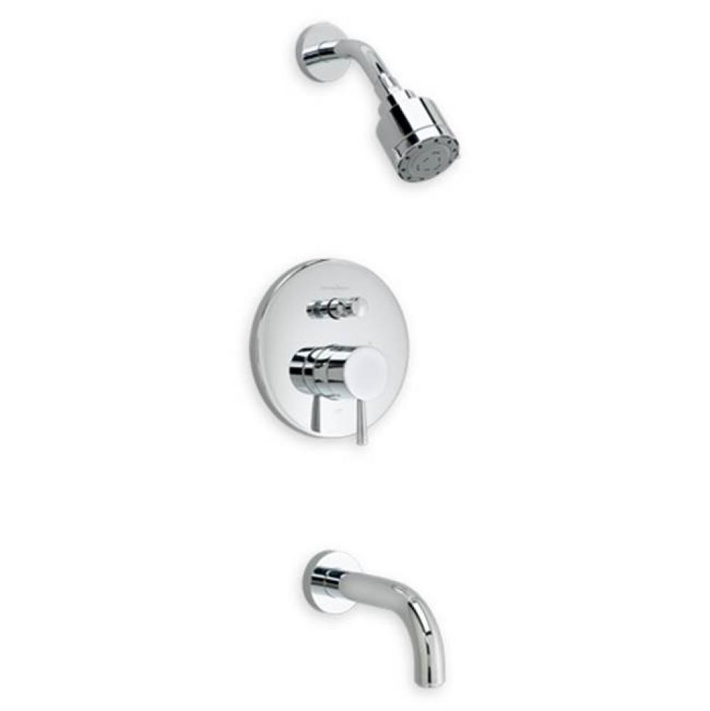 Serin&#xae; 2.5 gpm/9.5 L/min Tub and Shower Trim Kit With Rain Shower Head, Double Ceramic Pressu