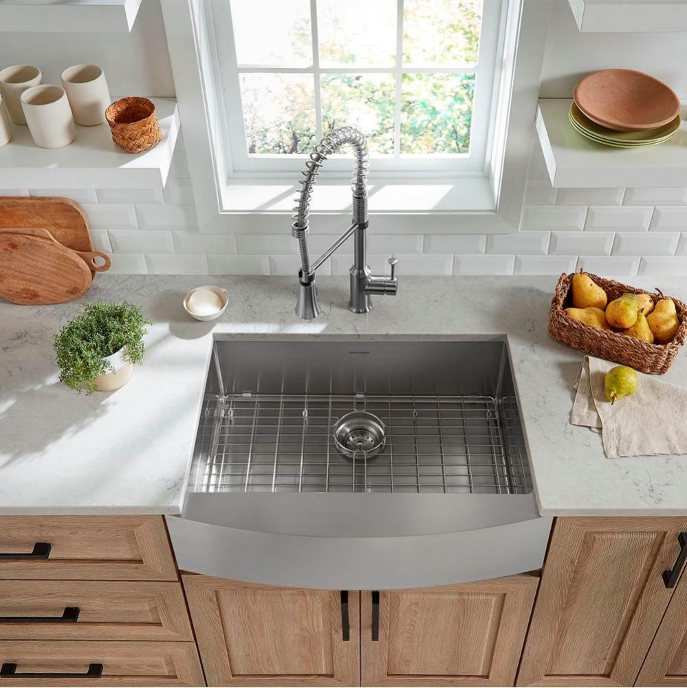 Pekoe&#xae; 30 x 22-Inch Stainless Steel Single-Bowl Farmhouse Kitchen Sink