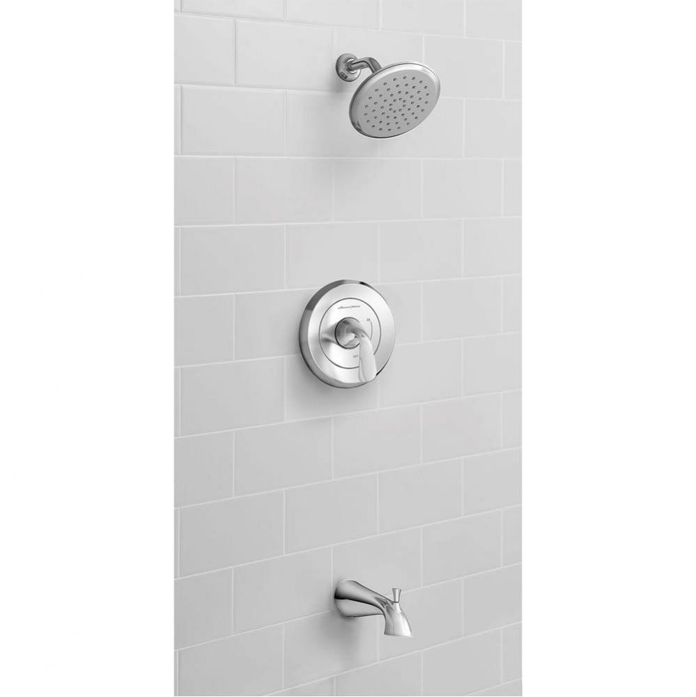 Fluent&#xae; 1.8 gpm/6.8 L/min Tub and Shower Trim Kit With Water-Saving Showerhead, Double Cerami