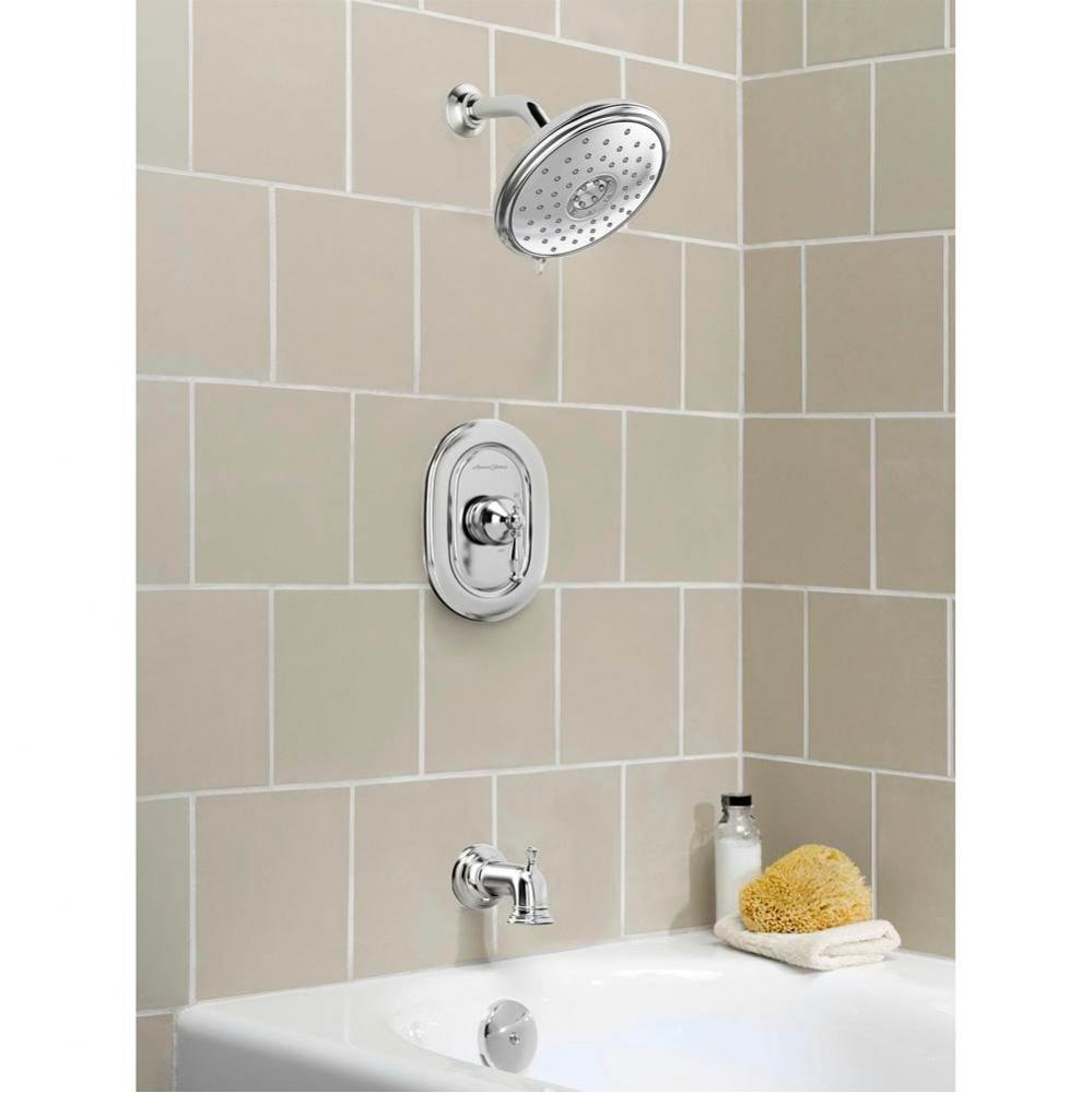 Quentin&#xae; 1.8 gpm /6.8 L/min Tub and Shower Trim Kit With Water-Saving Showerhead, Double Cera