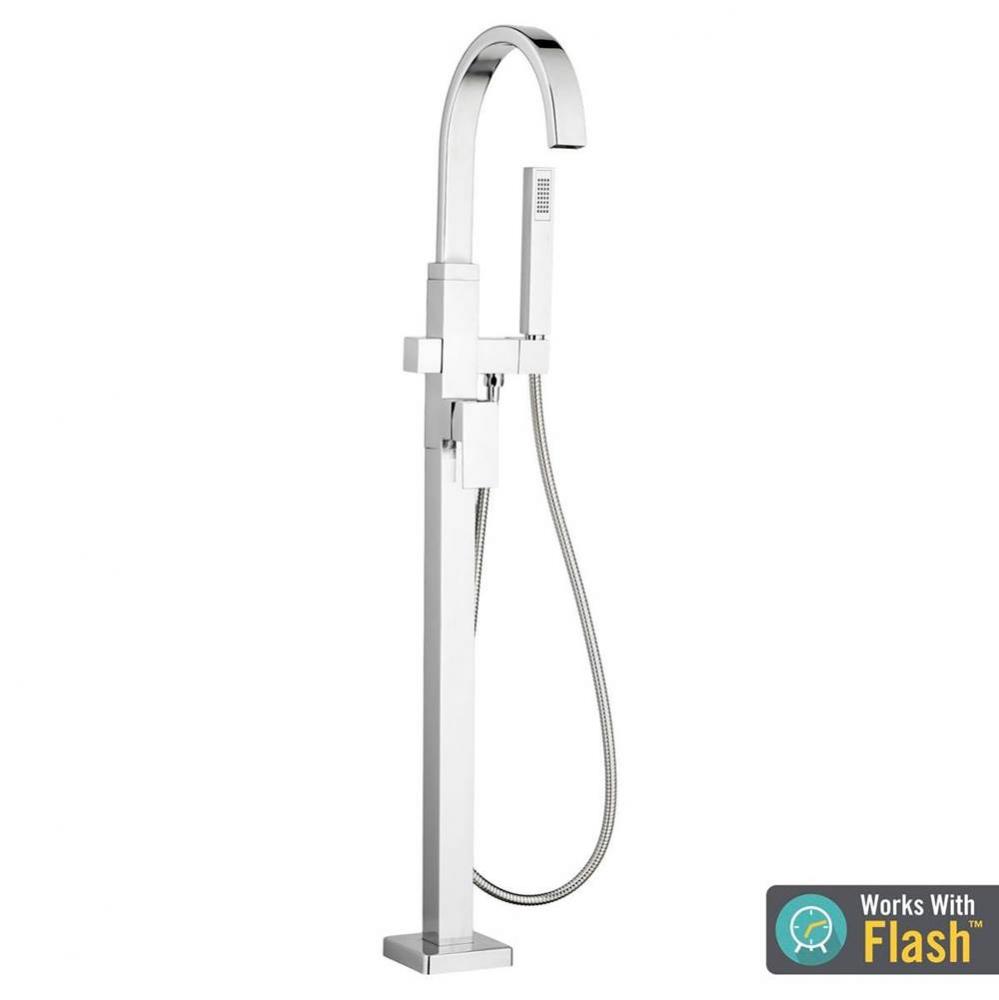 Contemporary Square Freestanding Bathtub Faucet With Lever Handle for Flash&#xae; Rough-In Valve