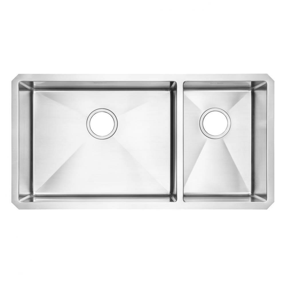 Pekoe&#xae; 35 x 18-Inch Stainless Steel Undermount Double-Bowl Kitchen Sink