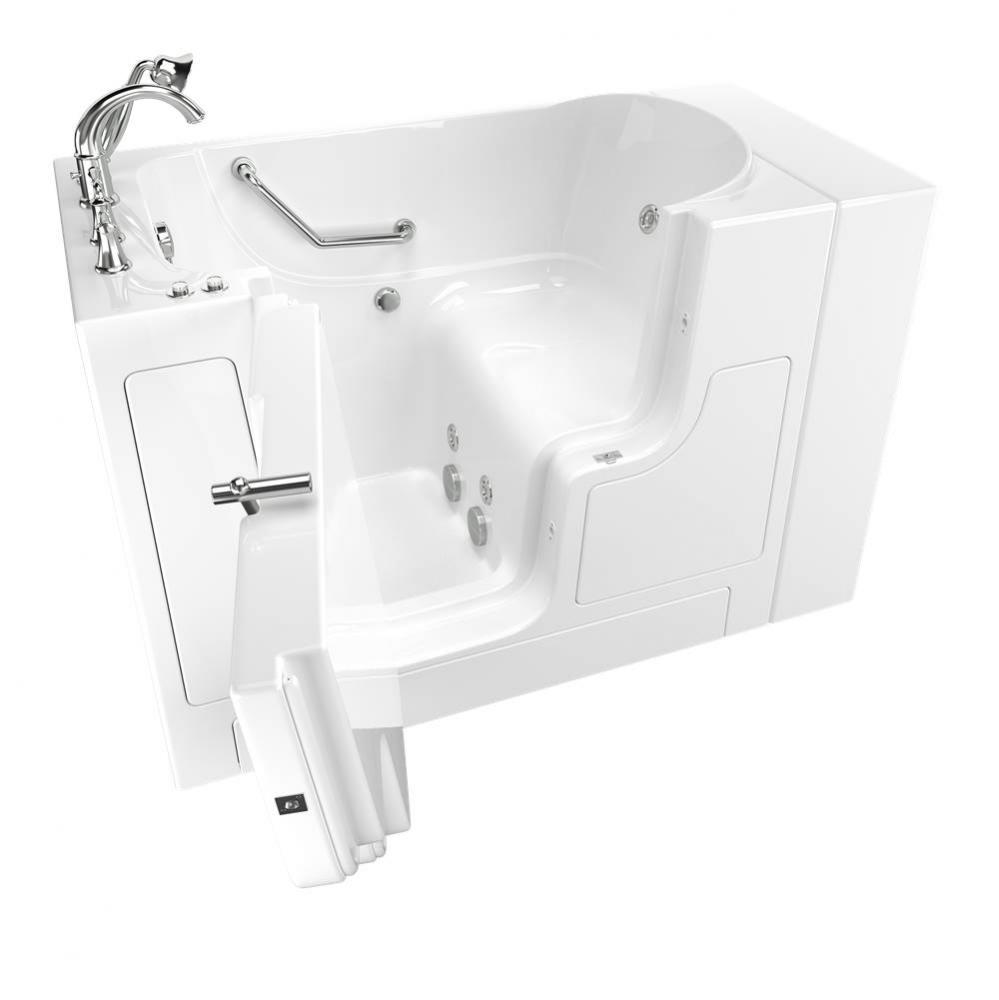 Gelcoat Premium Series 30 in. x 52 in. Outward Opening Door Walk-In Bathtub with Whirlpool system