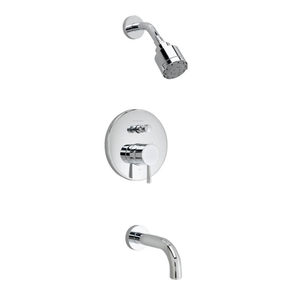 Serin&#xae; Tub and Shower Trim Kit, Double Ceramic Pressure Balance Cartridge With Lever Handle