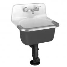 American Standard 7692000.020 - Lakewell Wall-Hung Cast Iron Service Sink With Plain Back and Rim Guard