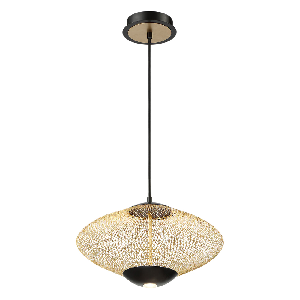 Park, Pendant, LED, Sml, Gold/blk