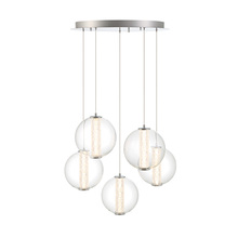 Eurofase 45737-015 - Atomo 5 Light Pendant in Chrome