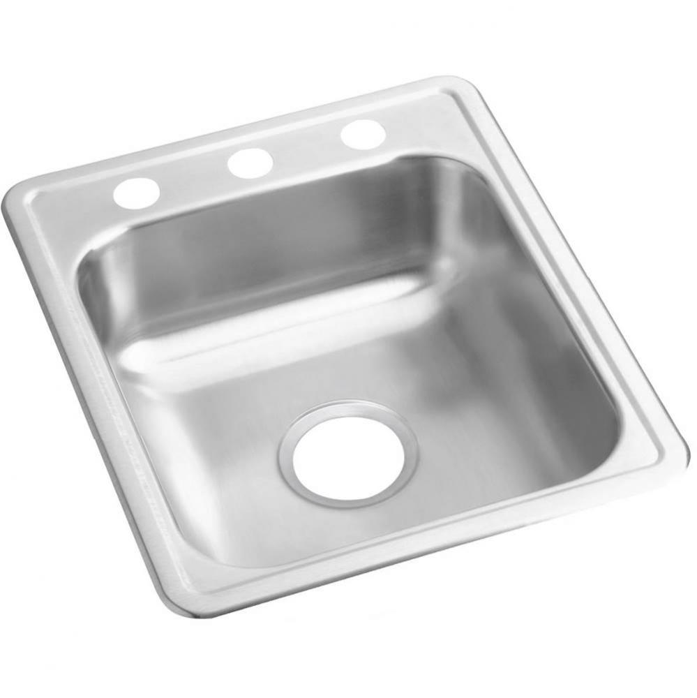 Dayton Stainless Steel 17&apos;&apos; x 21-1/4&apos;&apos; x 6-1/2&apos;&apos;, 1-Hole Single Bowl