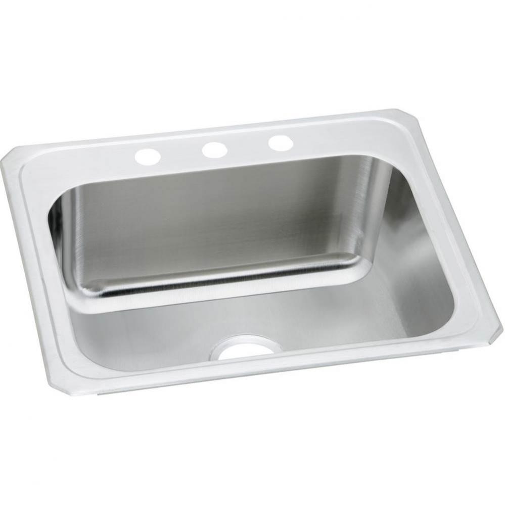 Pursuit Stainless Steel 25&apos;&apos; x 22&apos;&apos; x 12-1/4&apos;&apos;, MR2-Hole Single Bowl