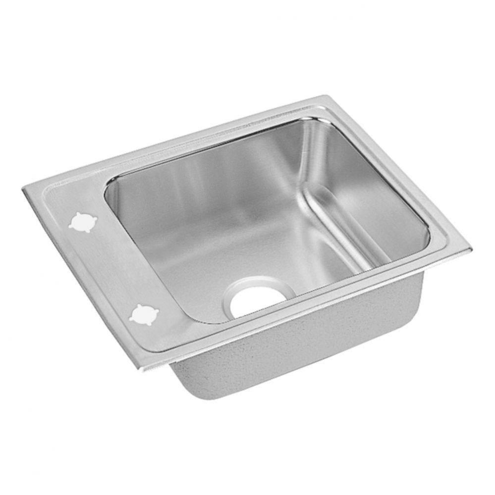 Lustertone Classic Stainless Steel 22&apos;&apos; x 17&apos;&apos; x 4-1/2&apos;&apos;, 2-Hole Sin