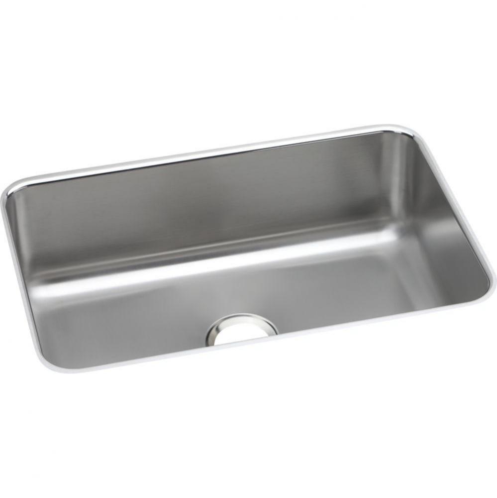 Dayton Stainless Steel 26-1/2&apos;&apos; x 18-1/2&apos;&apos; x 8&apos;&apos;, Single Bowl Underm