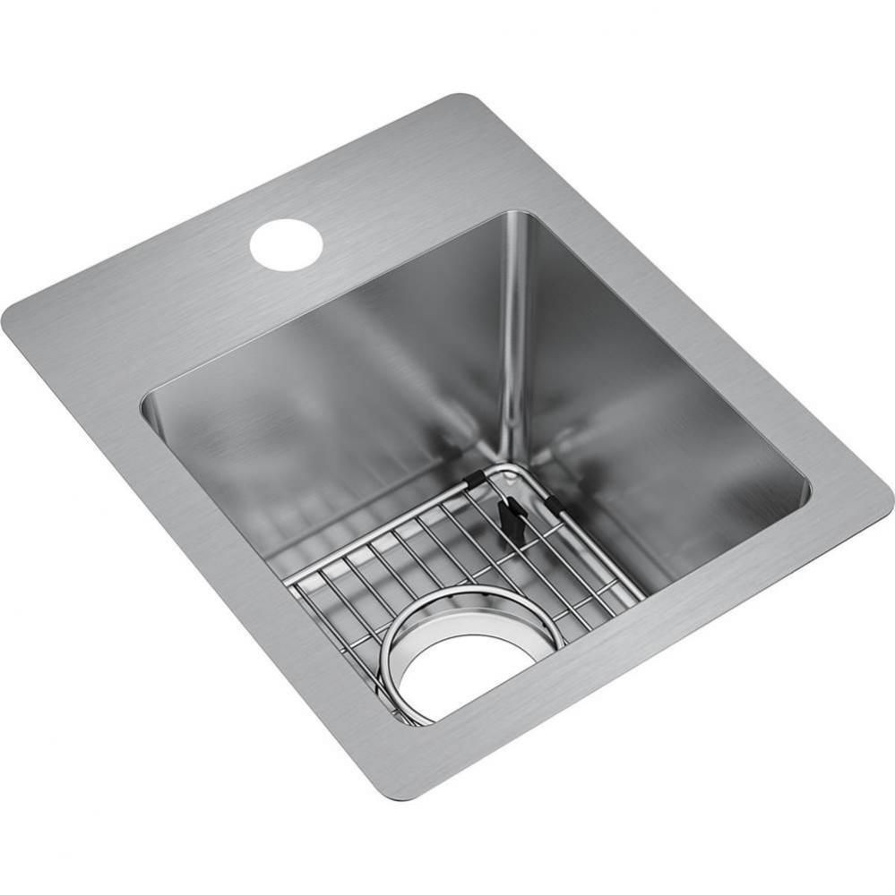 Crosstown 18 Gauge Stainless Steel 13&apos;&apos; x 16&apos;&apos; x 9&apos;&apos;, 1-Hole Single