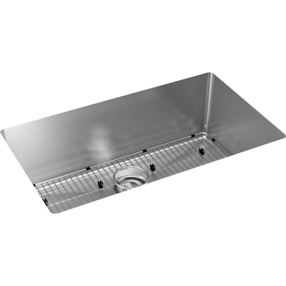 Crosstown 16 Gauge Stainless Steel, 30-1/2&apos;&apos; x 18-1/2&apos;&apos; x 10&apos;&apos; Singl