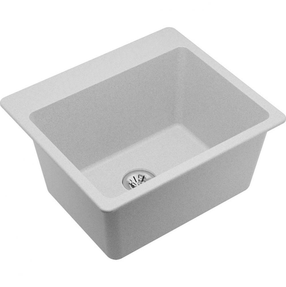 Quartz Classic 25&apos;&apos; x 22&apos;&apos; x 11-13/16&apos;&apos;, Drop-in Laundry Sink with P