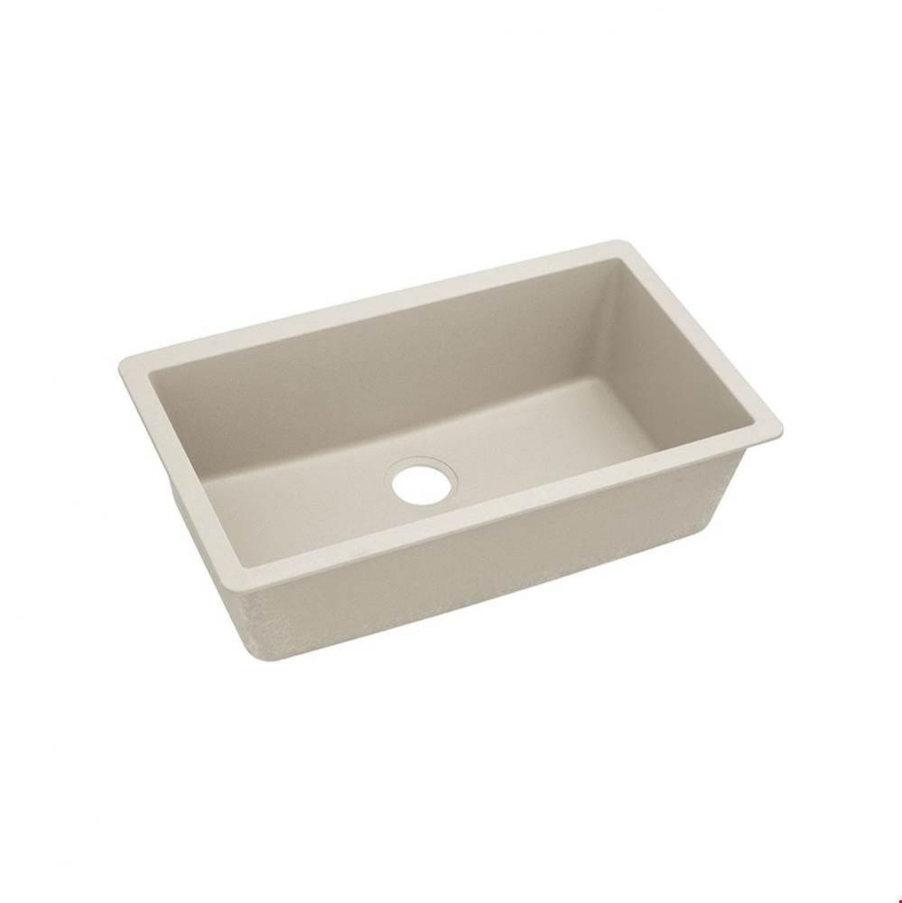 Quartz Classic 33&apos;&apos; x 18-7/16&apos;&apos; x 9-7/16&apos;&apos;, Single Bowl Undermount S