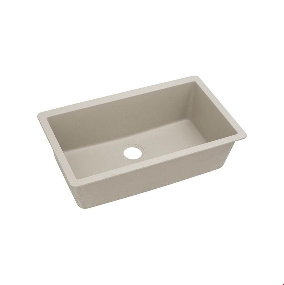 Quartz Classic 33&apos;&apos; x 18-7/16&apos;&apos; x 9-7/16&apos;&apos;, Single Bowl Undermount S