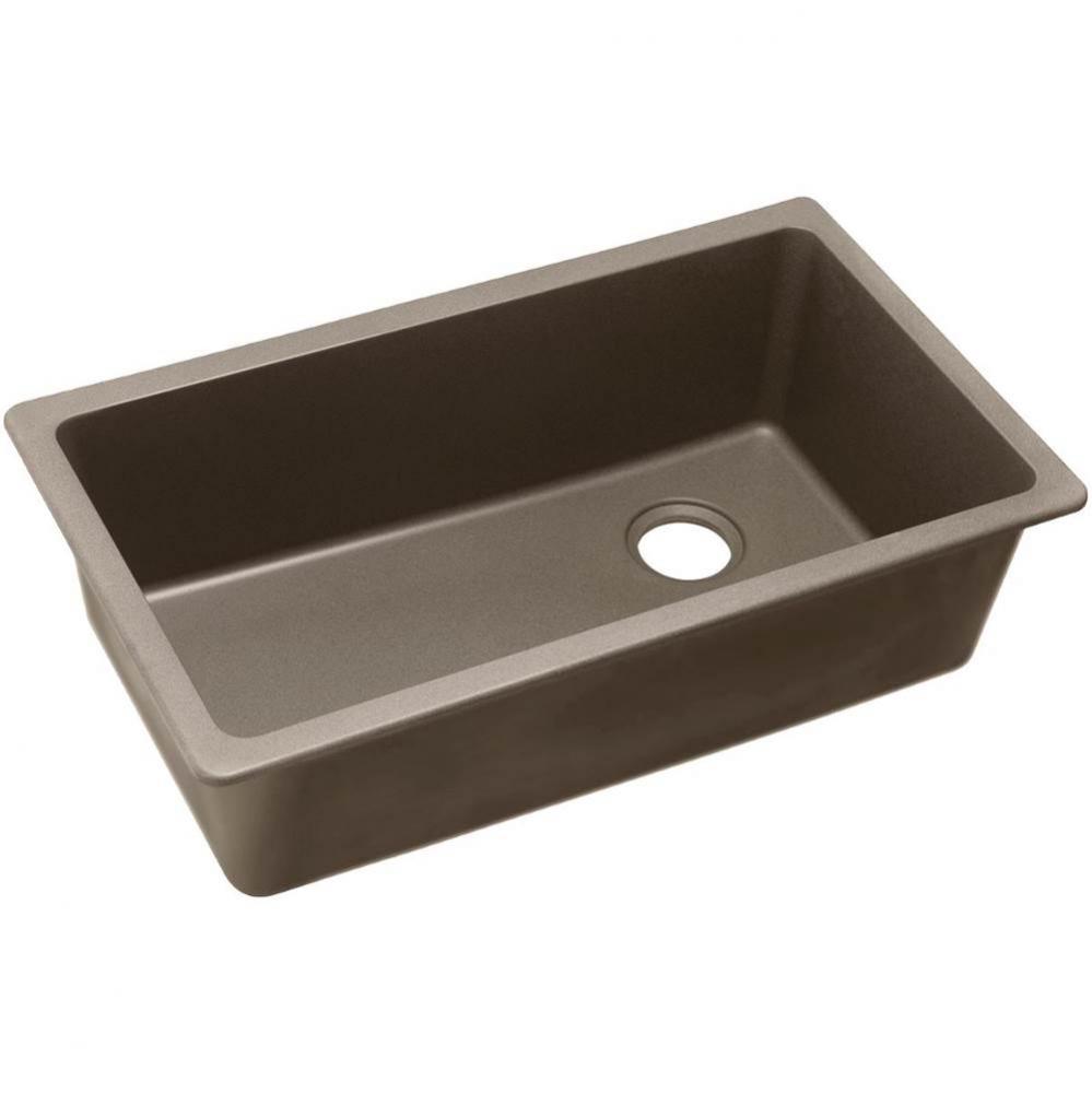 Quartz Classic 33&apos;&apos; x 18-3/4&apos;&apos; x 9-1/2&apos;&apos;, Single Bowl Undermount Sin