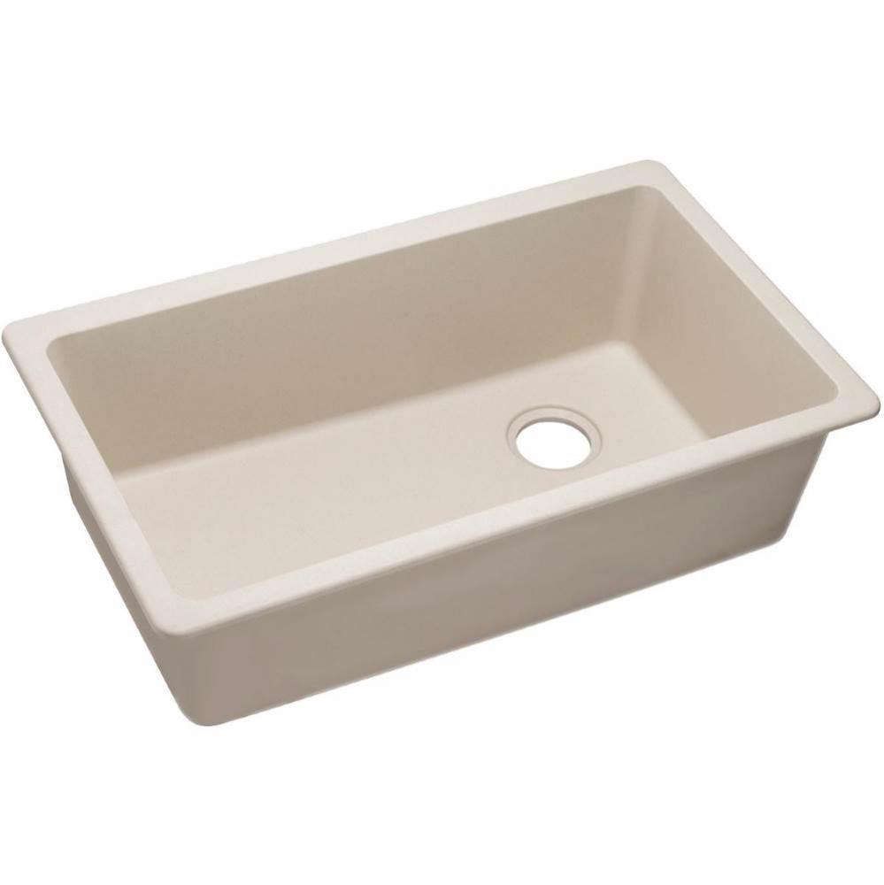 Quartz Classic 33&apos;&apos; x 18-3/4&apos;&apos; x 9-1/2&apos;&apos;, Single Bowl Undermount Sin