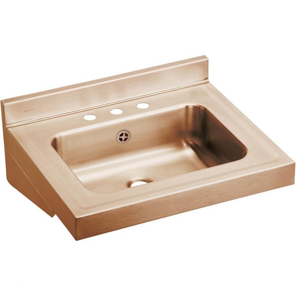 CuVerro Antimicrobial Copper 22&apos;&apos; x 19&apos;&apos; x 16&apos;&apos; Rectangular Lavatory