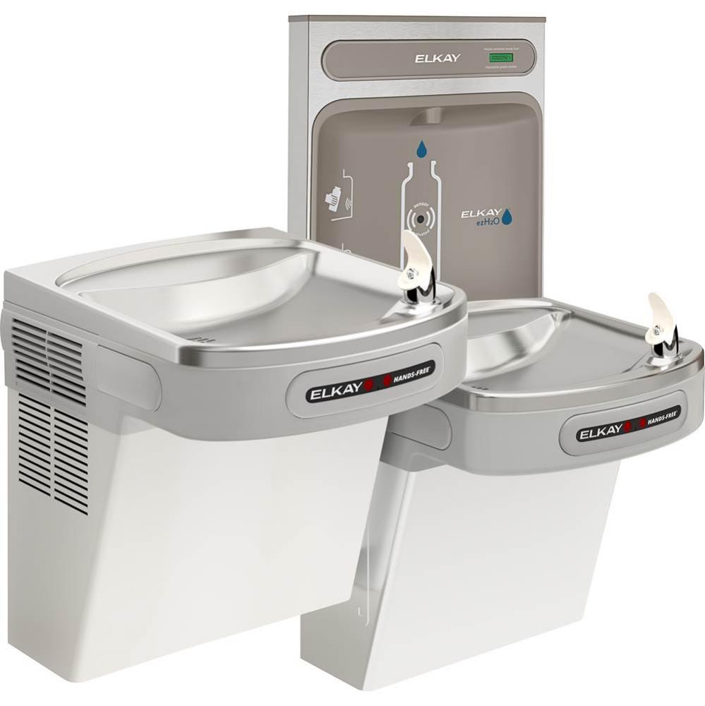 ezH2O Bottle Filling Station with Bi-Level ADA Cooler Dual Hands Free Activation, Non-Filtered Ref