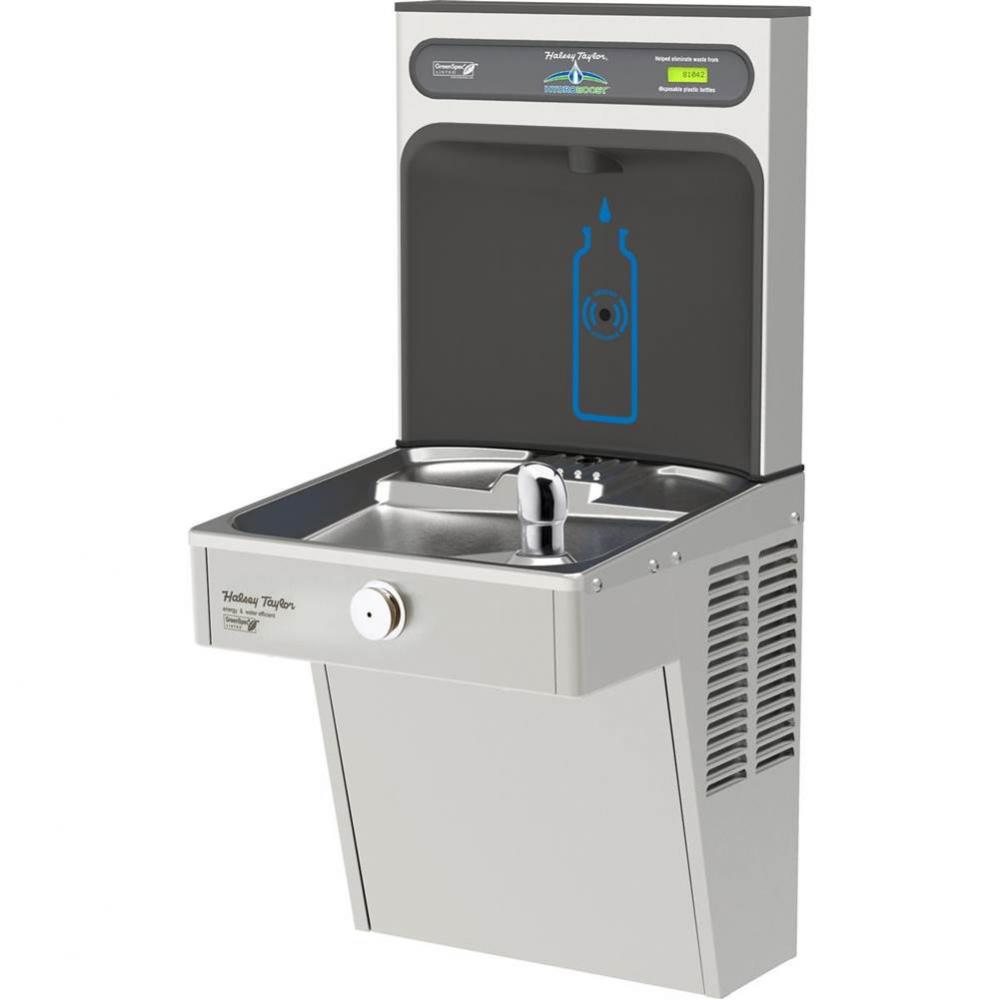 Halsey Taylor HydroBoost Bottle Filling Station, &amp; Single Vandal-Resistant Cooler, High Effici