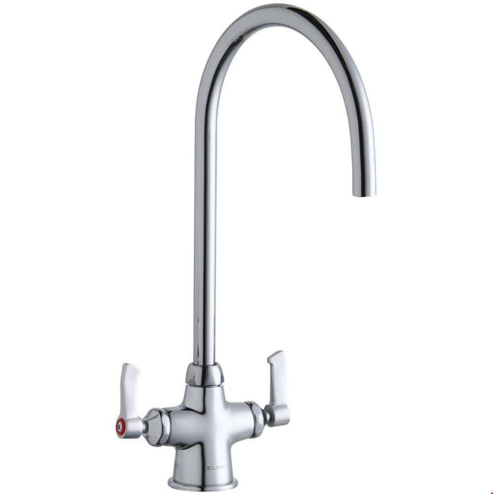 Single Hole with Concealed Deck Laminar Flow Faucet with 8&apos;&apos; Gooseneck Spout 2&apos;&apo