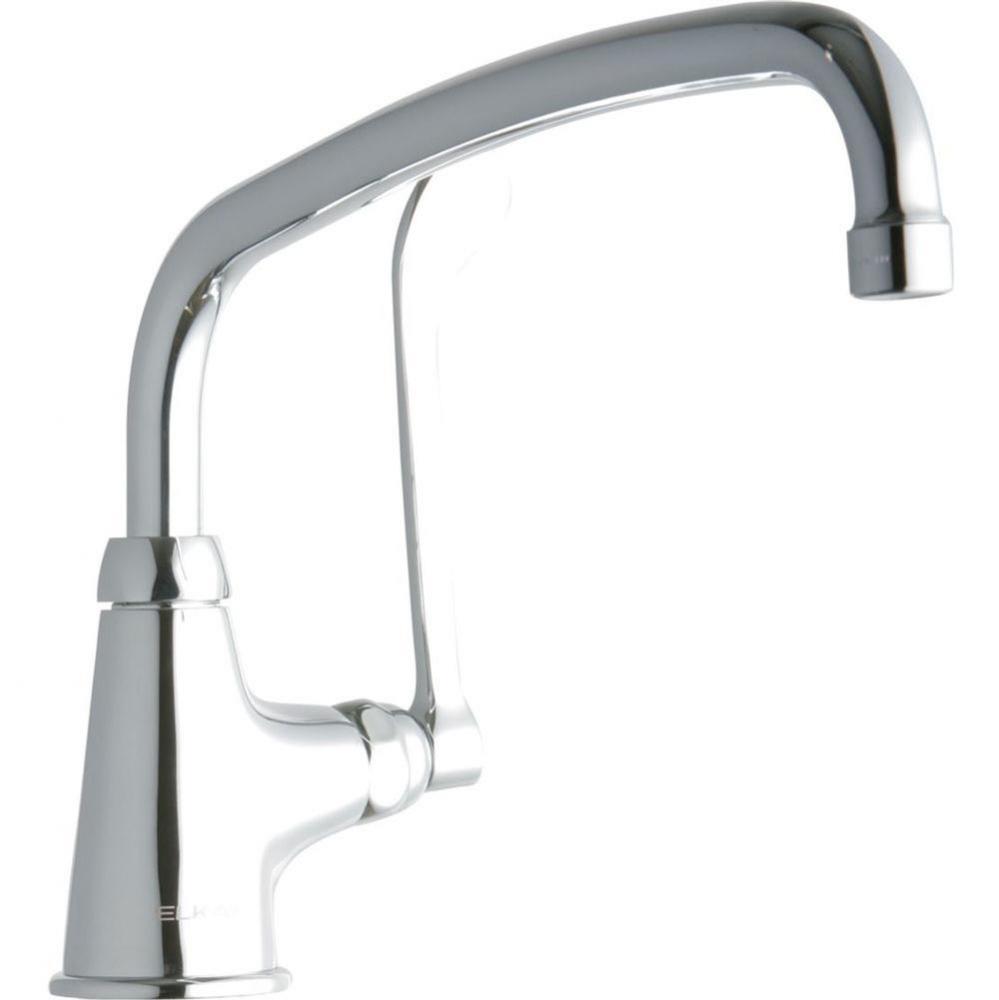 Single Hole with Single Control Faucet with 14&apos;&apos; Arc Tube Spout 6&apos;&apos; Wristblade